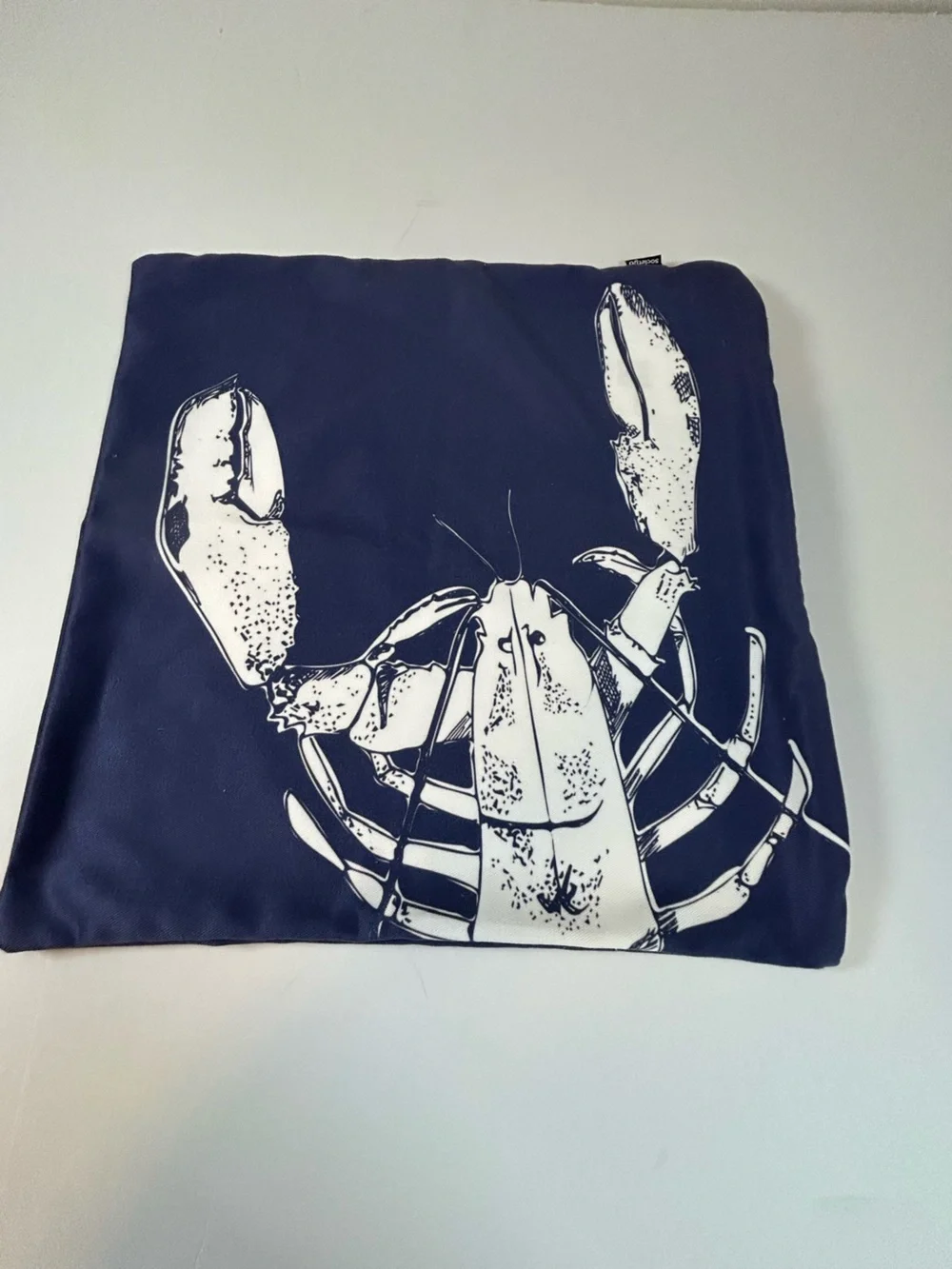 Society6 Navy Blue and White Lobster Accent Pillow Cover - Picture 1 of 7